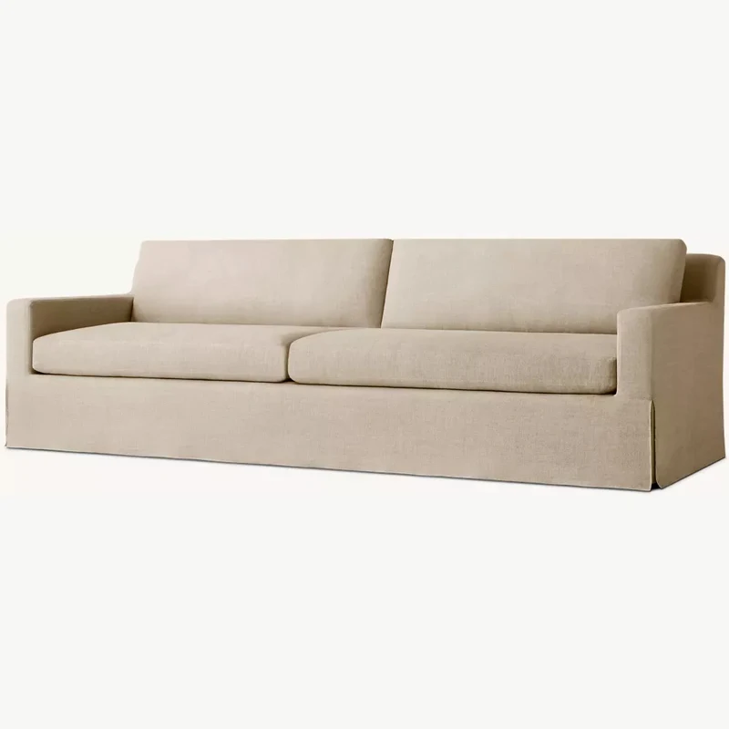 Sofá de sala de estar, sofá moderno de tela de lino, modular cómodo de lujo