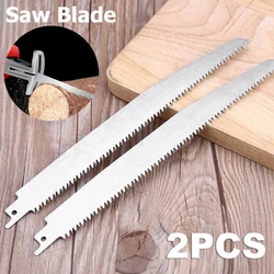 2Pcs Reciprocating Saw Blade Stainless Steel Unpainted Meat Saw Blade 5TPI High Strength Sharp for Cutting Frozen Meat Bone Beef