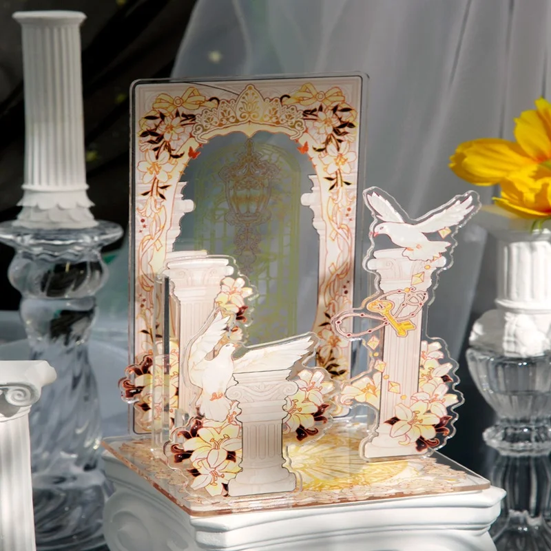 Dream Track เดสก์ท็อปปป้ายโฆษณาการ์ตูนสินค้าตัวอักษรแพลตฟอร์ม Badge การ์ดขาตั้งของเล่น ACG ตกแต่ง