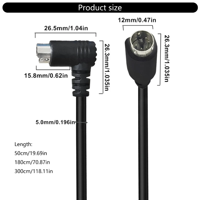 S Video 5Pin Cable Male to Female mini DIN 5 Needle S Video Line Ensuring Clear And Smooth Auditory Visual Experience