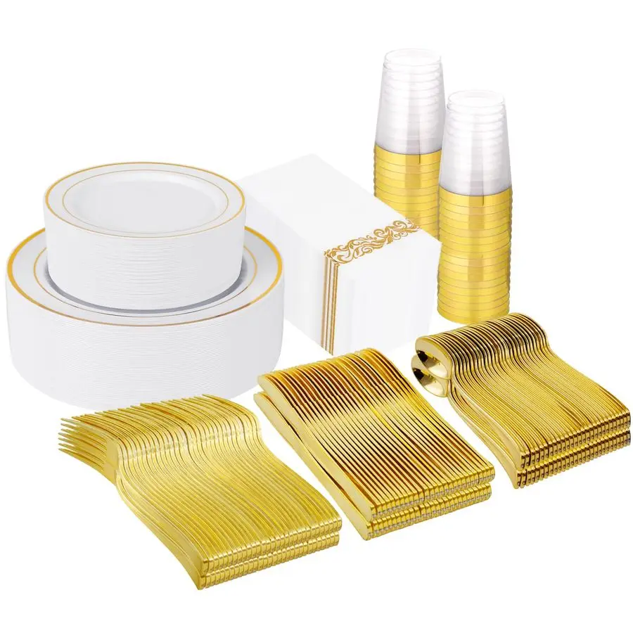400Pcs Gold Plastic…