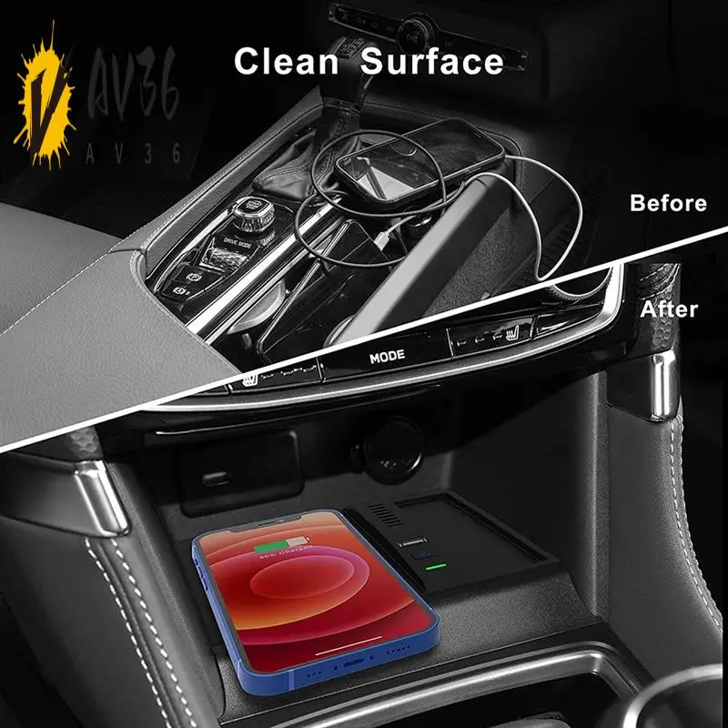 

AV36-10W Car Mat Center Console Storage Box Wireless Charger For Subaru Forester 2019-2022 Wireless Charging Pad