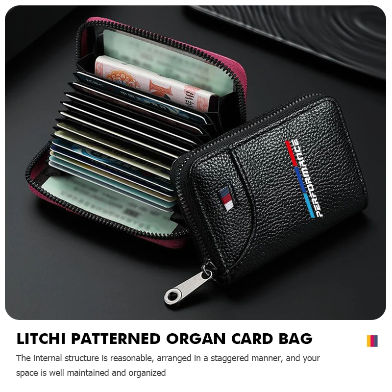 For BMW Car Logo Card Holder Coin Wallet ID Card Driver License Organizer Holder 1 2 3 5 7 Series X1 X2 X3 X4 X5 X6 G20 G30 G11 view 5