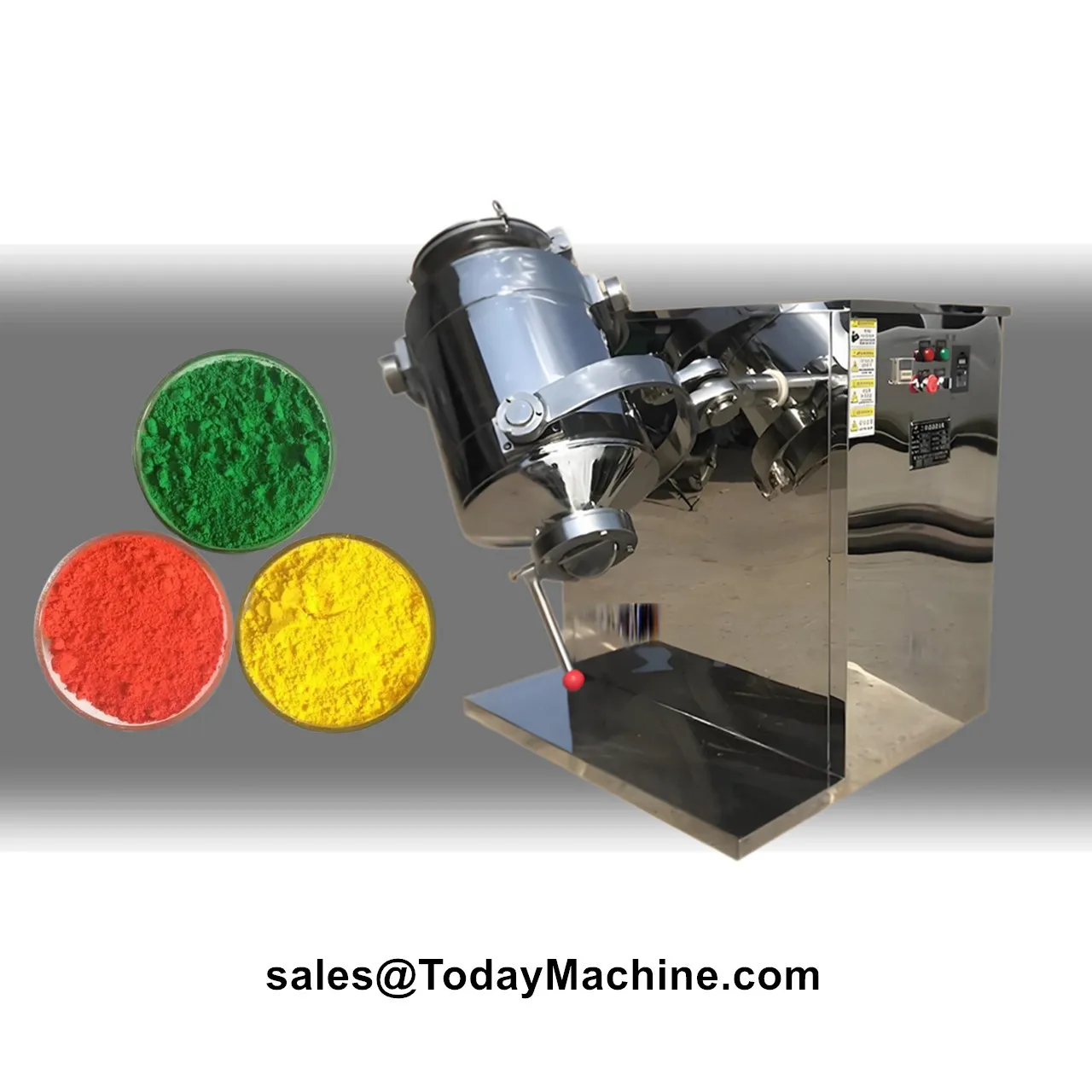 Dry Food Powder Rotating Drum 3D Blender Tumbler Mixer Machine