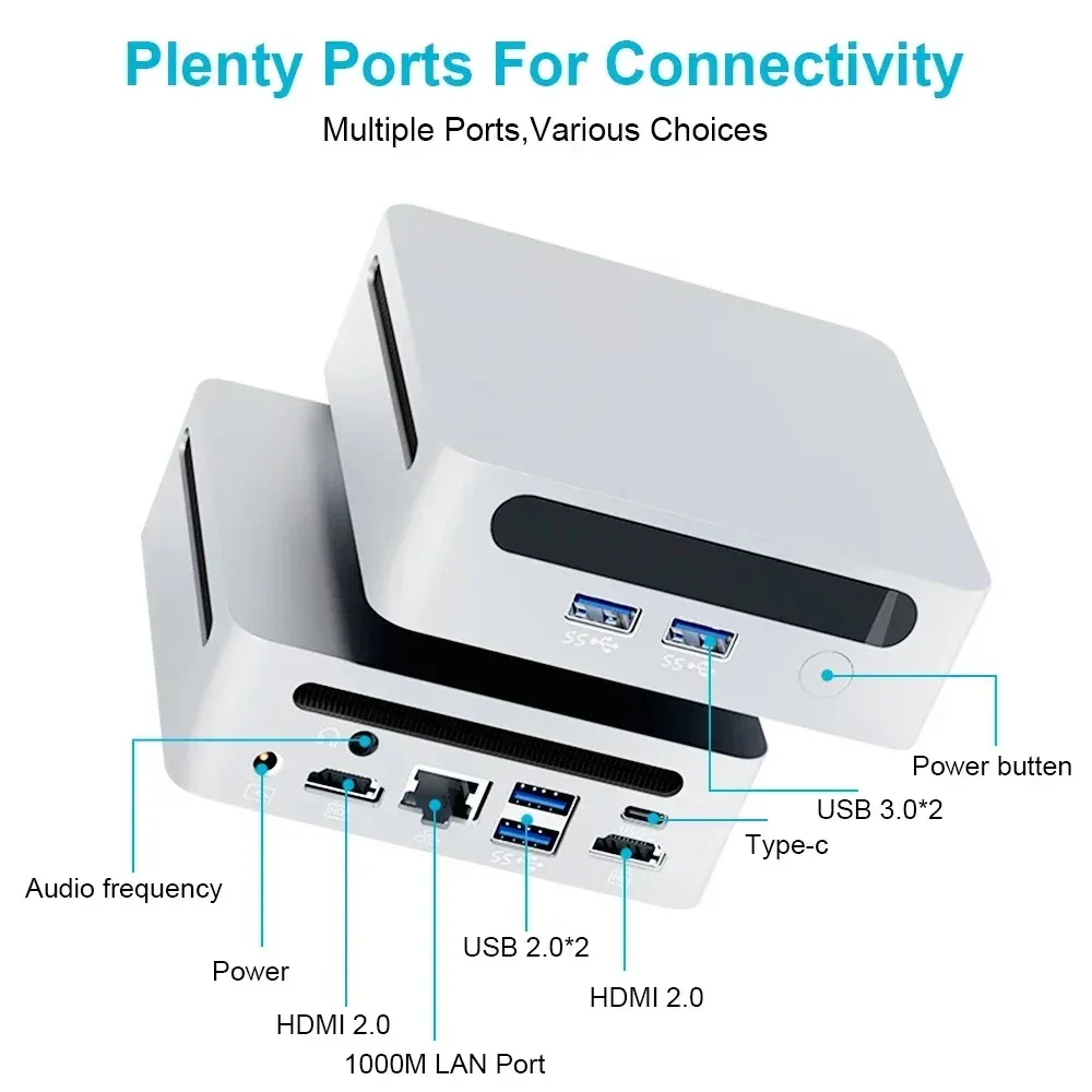 SZBOX-كمبيوتر صغير ويندوز 11 ، Ryzen 3 PRO ، 7330U ، dddr4 ، amhz ، M.2 ، NVME SSD ، WiFi 6 ، BT ، 4K @ 60Hz ، كمبيوتر مكتبي