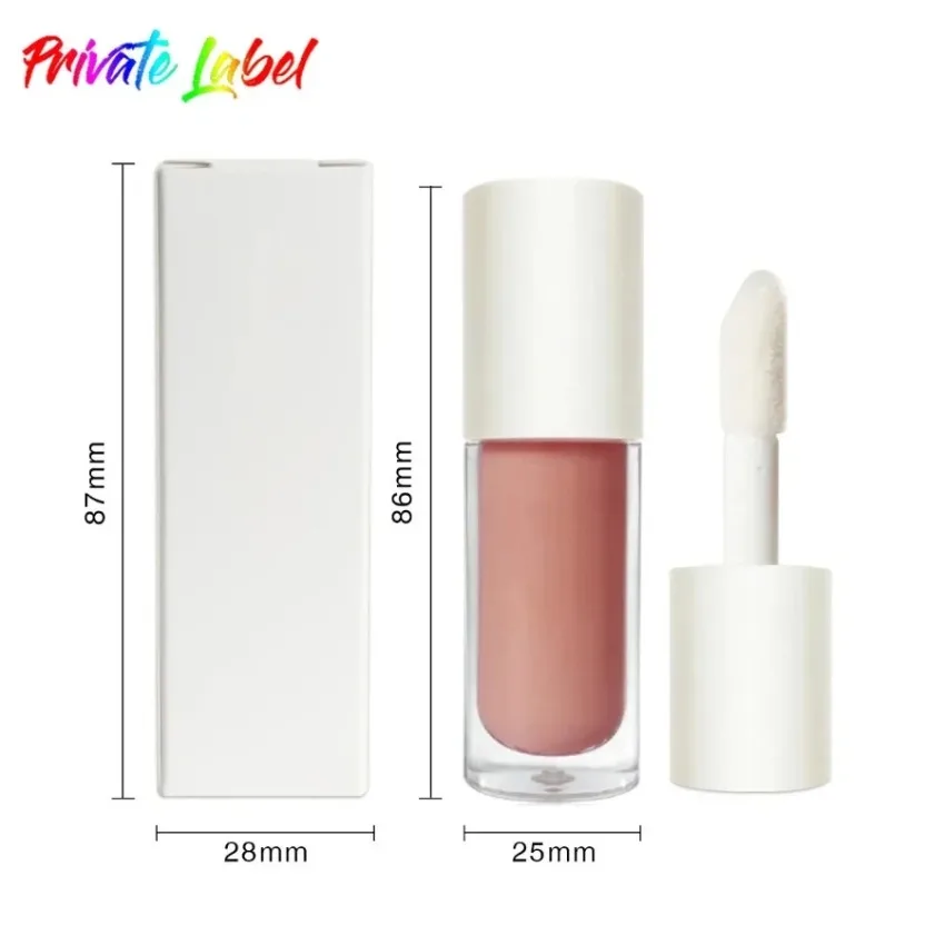 CUSTOM 50 สีไขมันหลอดลิปสติก Matte กันน้ํา Non Stick CUP เหงื่อง่ายสีเซ็กซี่ Lipgloss จํานวนมาก