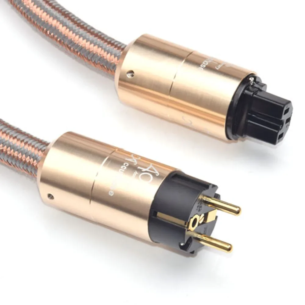 Cable de alimentación Hifi Accuphase UE/EE. UU., Cable de alimentación OFC de alta pureza con enchufe estándar europeo para amplificador, reproductor de CD, DAC