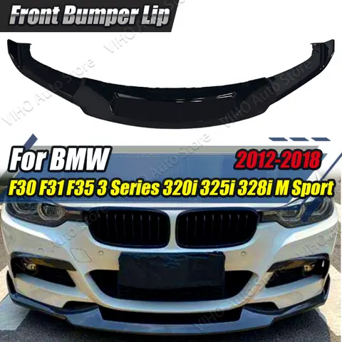 BMW F30 F31 F35 M-Tech 320i 328i 330i 335i M-Sport 2012-2019 MAD 스타일 자동차 프론트 범퍼 스플리터 립 로워 디퓨저 스포일러