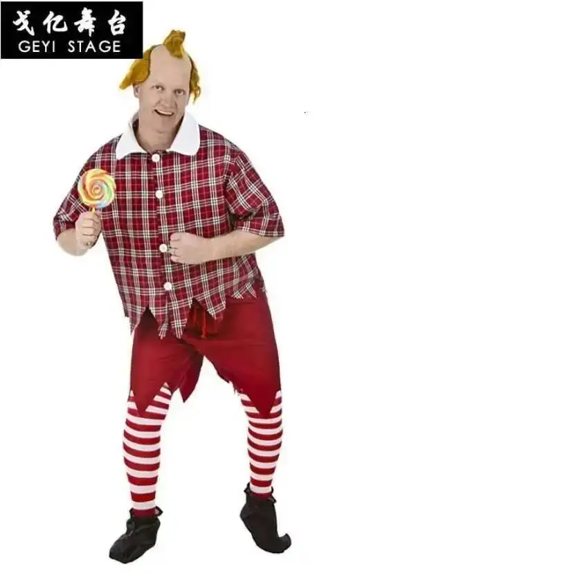 Unisex Child Scarecrow Costume Halloween Party Oz Wizard Adult Play Cosplay Carnival Fancy Party Dress image 3