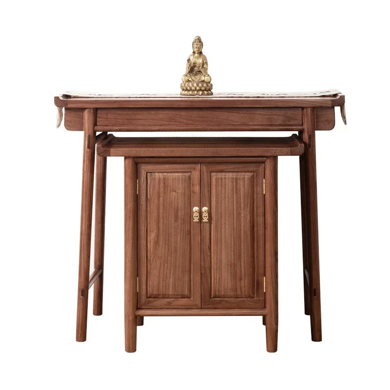 

YY Solid Wood Altar Sets of Cabinets Incense Burner Table Buddha Shrine Modern Minimalist Buddhist Table Buddha Cabinet