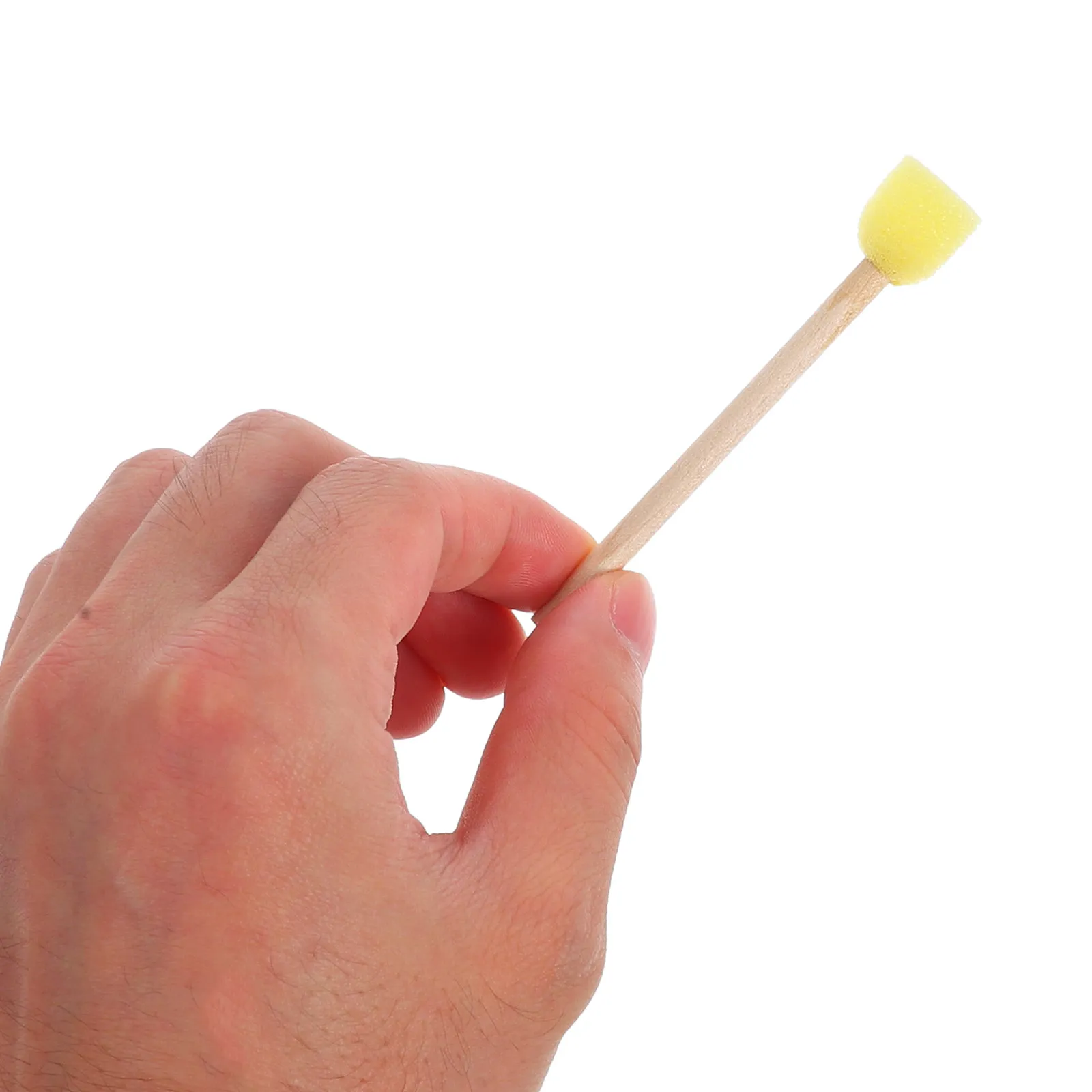 12Pcs Sponge Paint Pens Wooden Handle Foam Painting Brushes Smooth Surface Comfortable Grip Easy Clean for Adults Art