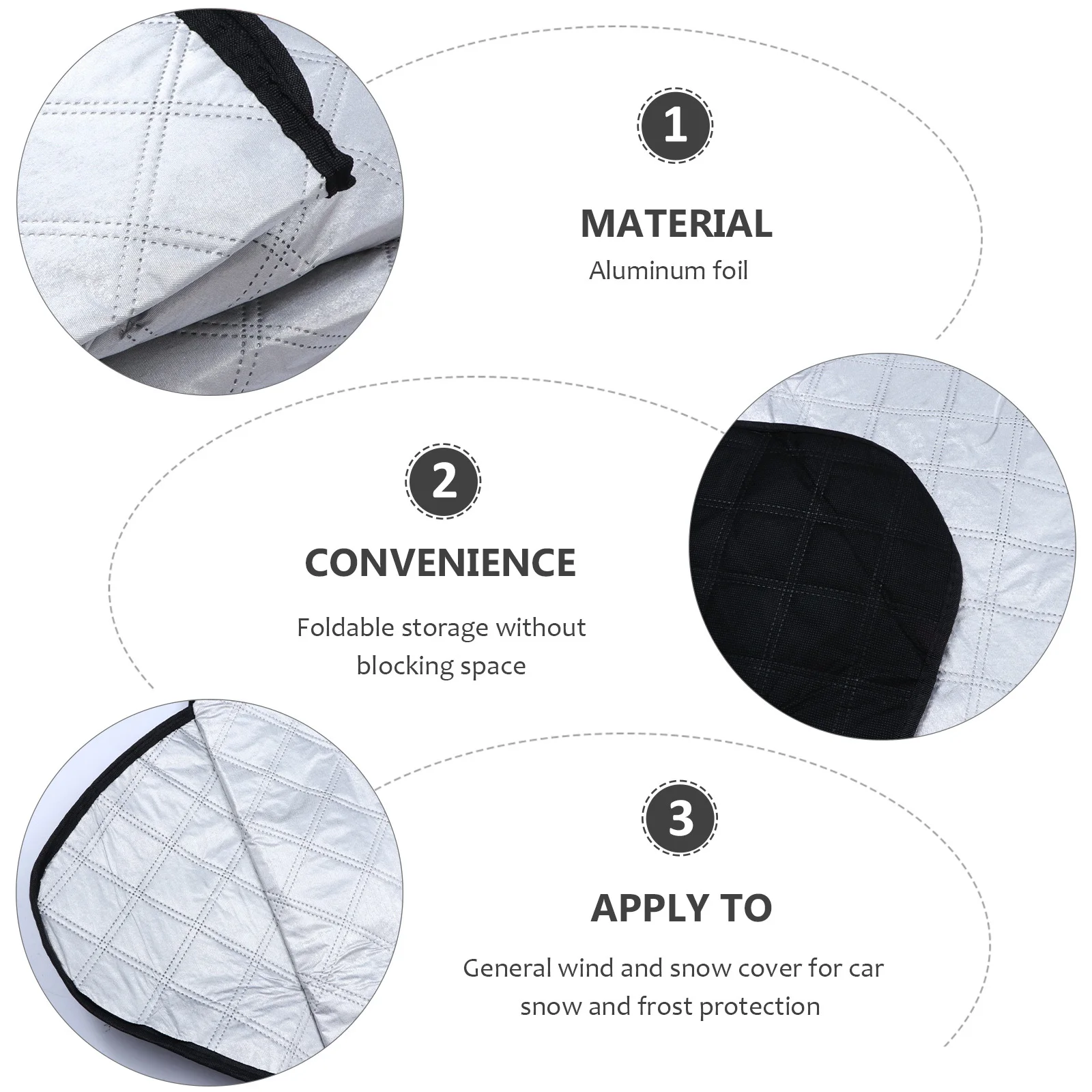 

Car Snow Shield Auto Sunshades Frost Defense Cover Windshield Protector Front Aluminum Foil Window Ice Windscreen