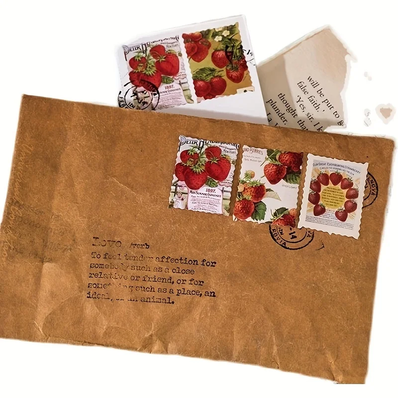 1box Strawberry Paper Mini Stickers for Scrapbook Paper Scraft Jounral