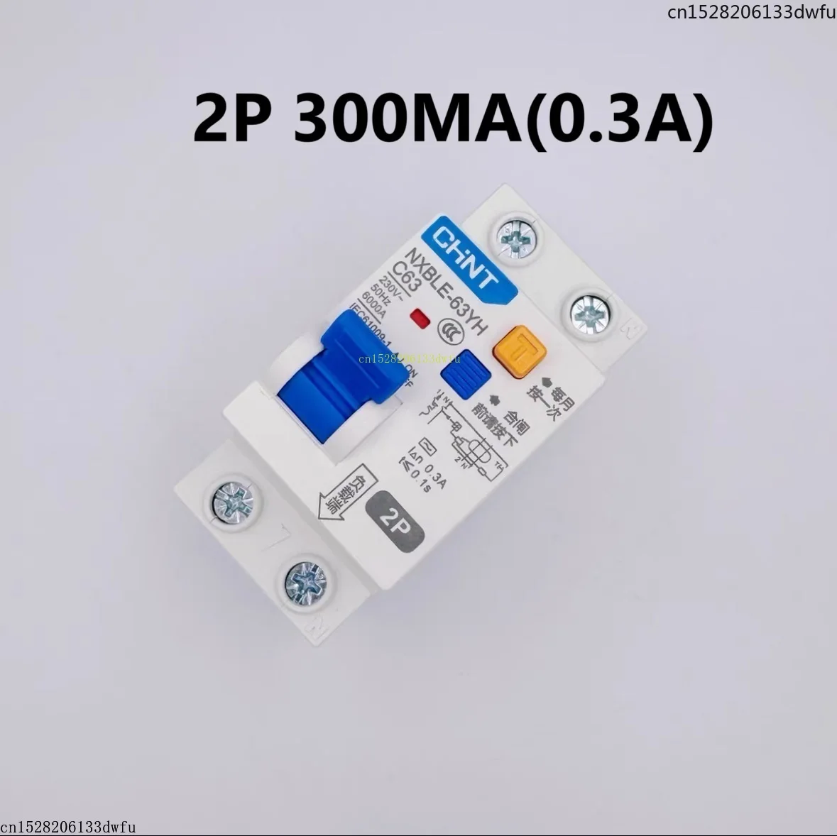 

CHINT NXBLE-63YH 300MA 0.3A RCBO Автоматический выключатель с защитой от остаточного тока, тепловой и магнитный выключатель, кабельный канал 40А 63А