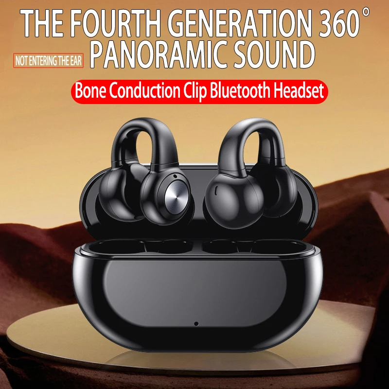 UTHAI S70 New Bone Conduction 5.3 Bluetooth Headset Open Motion Noise Reduction Memory Titanium Wire Clip Ear Wireless Headset