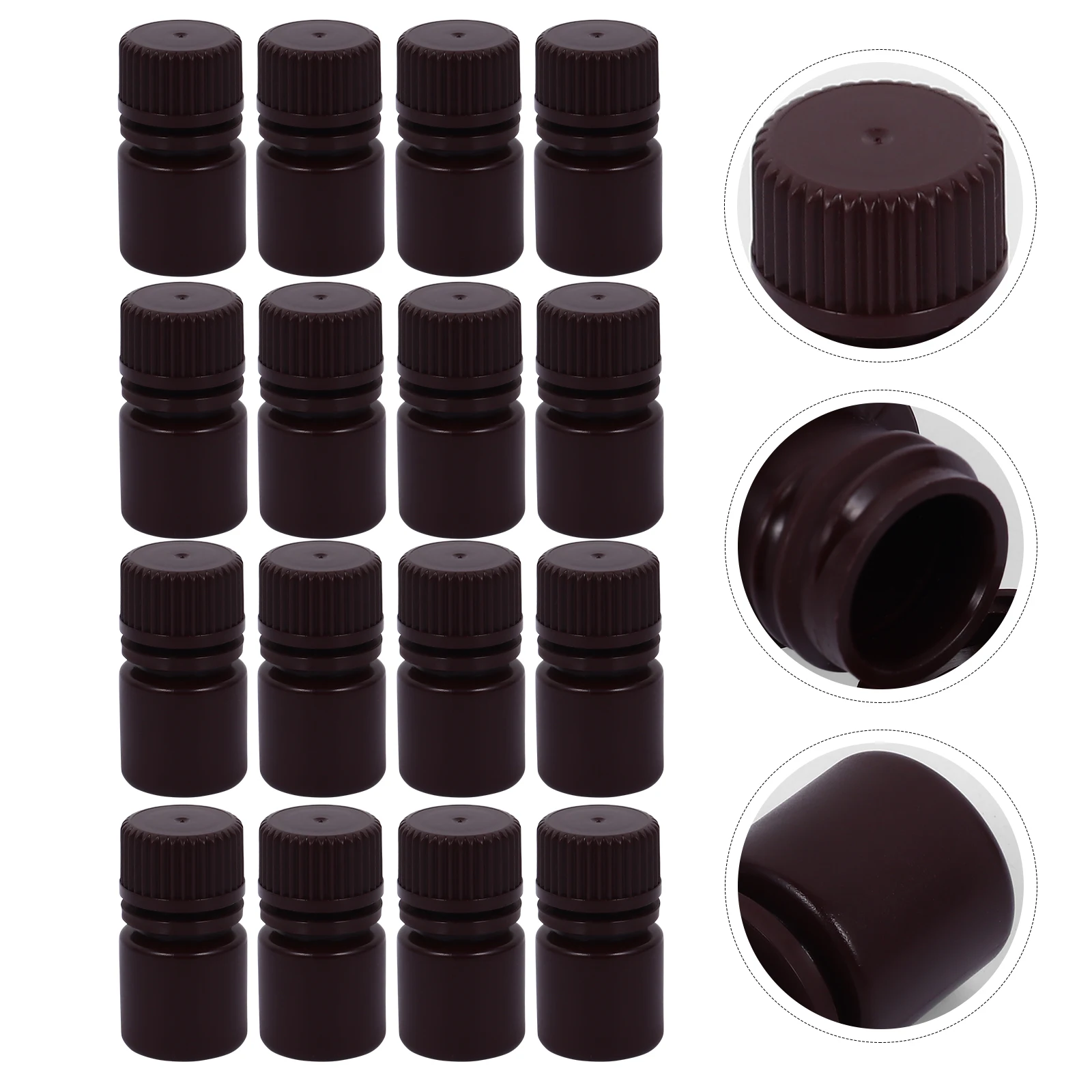 20Pcs 8ml Reagent Bottles Durable Pe Material Portable Lab Containers High Quality Smooth Edges Easy Storage Reagent Bottles