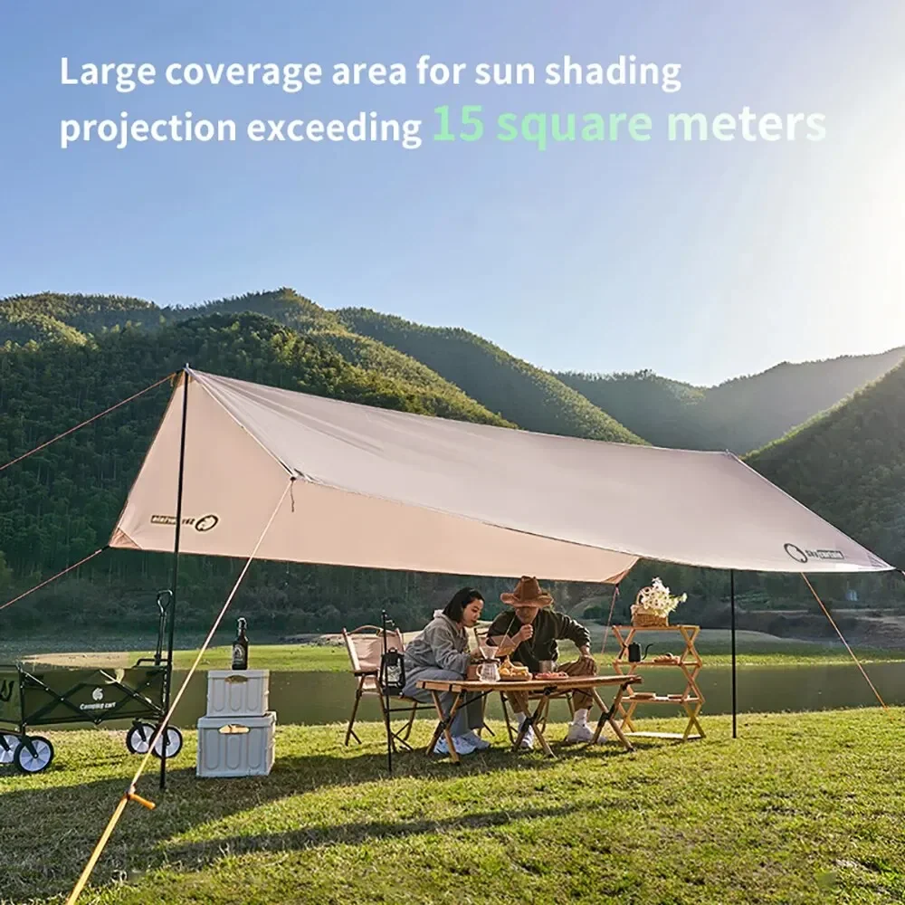 5x3m 4x3m 3x3m Awning Waterproof Tarp Tent Shade Ultralight Garden Canopy Sunshade Outdoor Camping Tourist Beach Sun Shelter