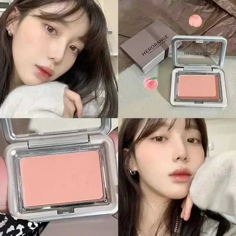 Waterproof Sweat-Proof Long-Lasting Single-Color Powder Blusher Natural Facial Makeup Non-Fading Atmosphere Sense Blush