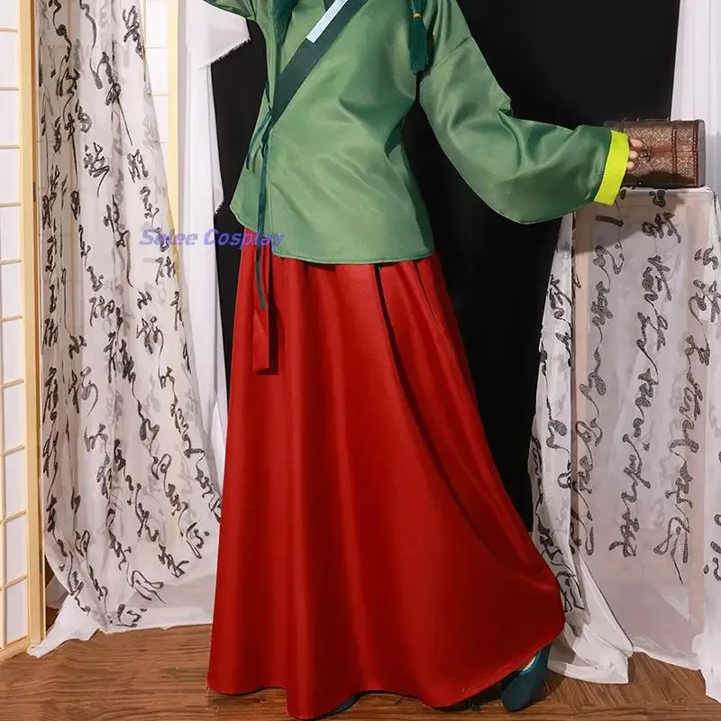 hhh 2025Maomao شعر مستعار آذان يوميات الصيدلية النساء أنيمي تأثيري الصينية Hanfu القديمة زي يتوهم لطيف البدلة