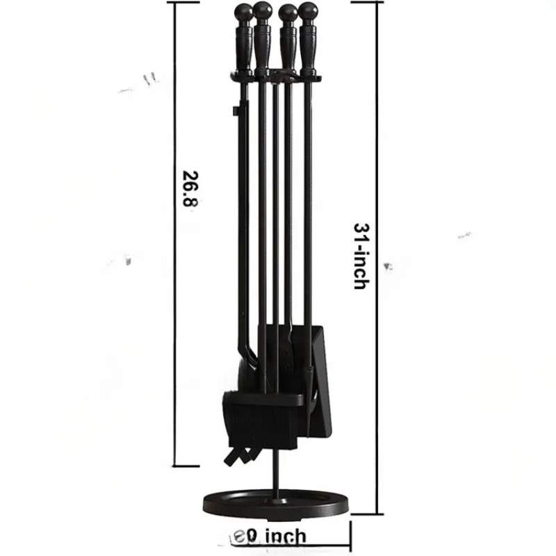 Fire pit chimney cleaning brush Custom household clutter accessories kit Stove wood Fireplace tool set