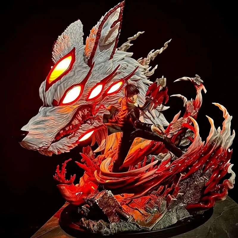 Motosserra homem lâmina reversa hayakawa outono gk modelo portátil anime estátua ornamento na moda jogar presente cena cenário ao redor