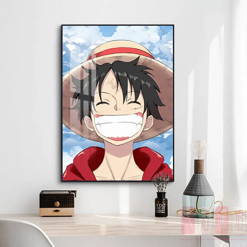 

One Piece Decorative Painting Japanese Cartoon Animation Monkey D. Luffy anime Hanging Painting Drawing Room Bedroom Children's