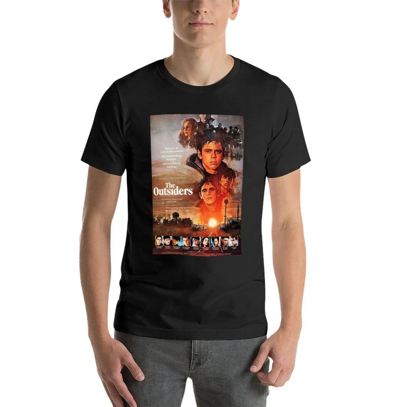 The Outsiders (1983) Camiseta Oversized Nova Edição Anime Roupas Mens Camisetas Gráficas Hip Hop