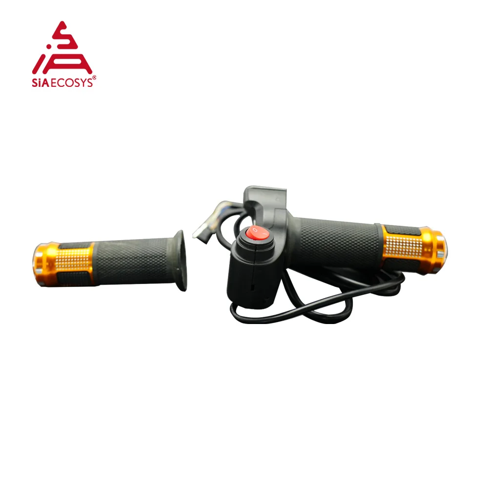 SiAECOSYS Universal Handlebar Throttle for Electric Scooter E-Motorcycle E-Bike 2-Speed Switch with Voltage Display