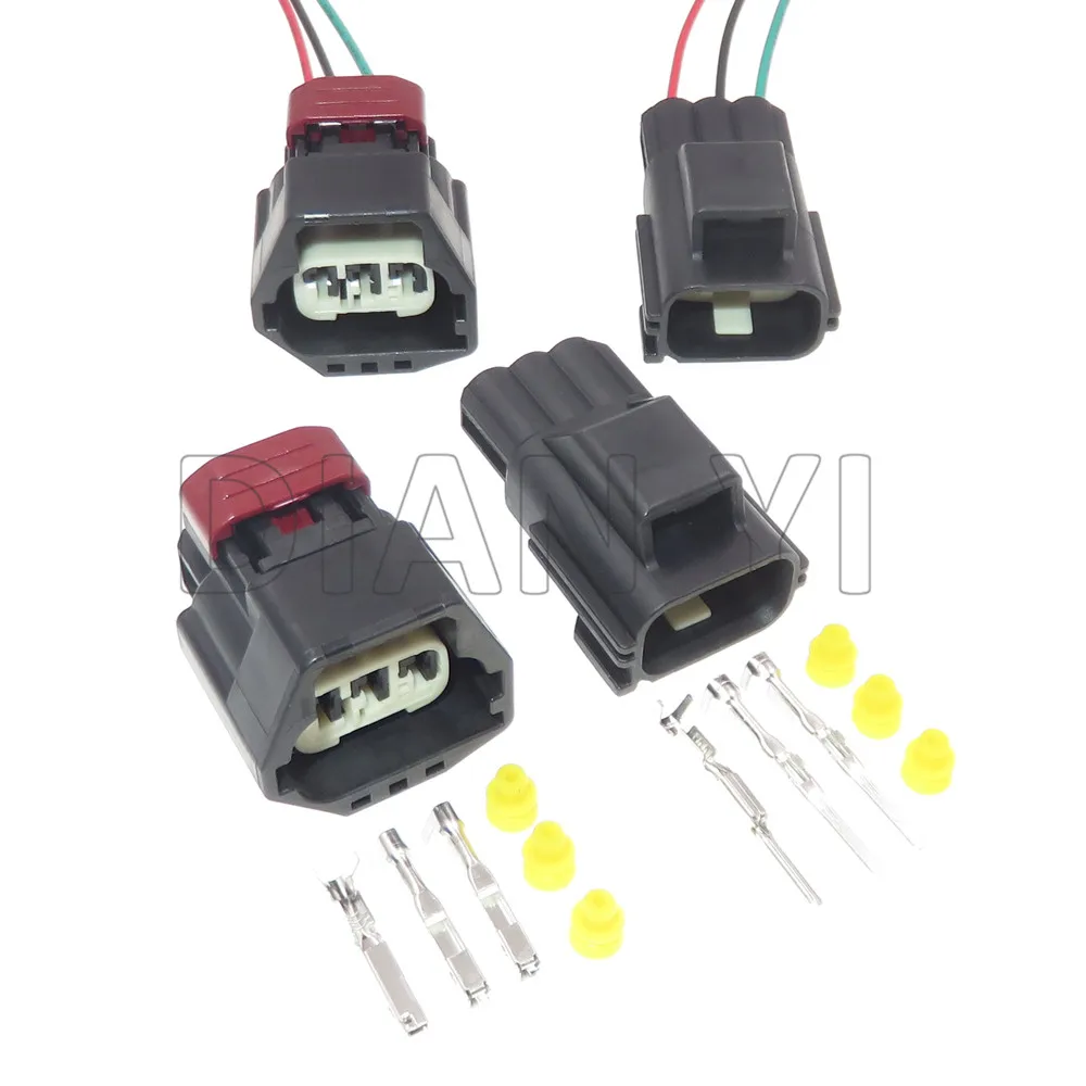 

1 Set 3 Way Automobile Connector 7283-5541-30 AC Assembly Car Cable Socket with Terminal and Rubber Seals Auto Modification Plug