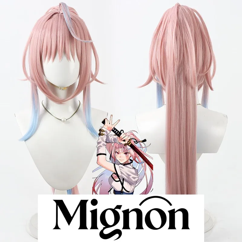 

Mignon Pleasure Street Takarai Nei Косплей Парик Розовый Съемный хвост с подсветкой