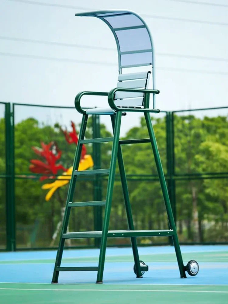 Wrought iron with awning competition volleyball swimming pool stainless steel life-saving chair with wheels movable