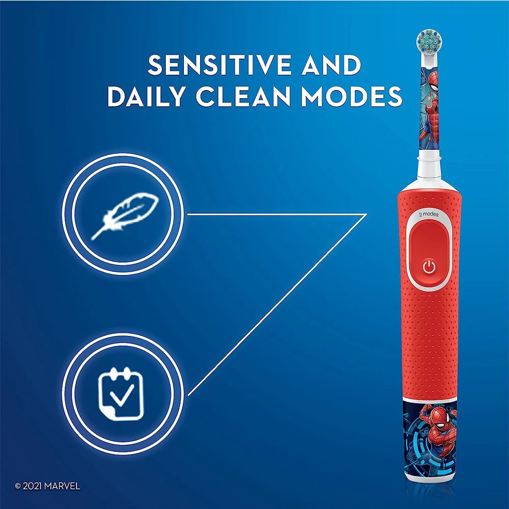 Oral B Electric Toothbrush for Kids Rechargeable Tooth Brush Soft Brush for Kids 100% Waterproof 2 Modes Rotaion Clean Teeth