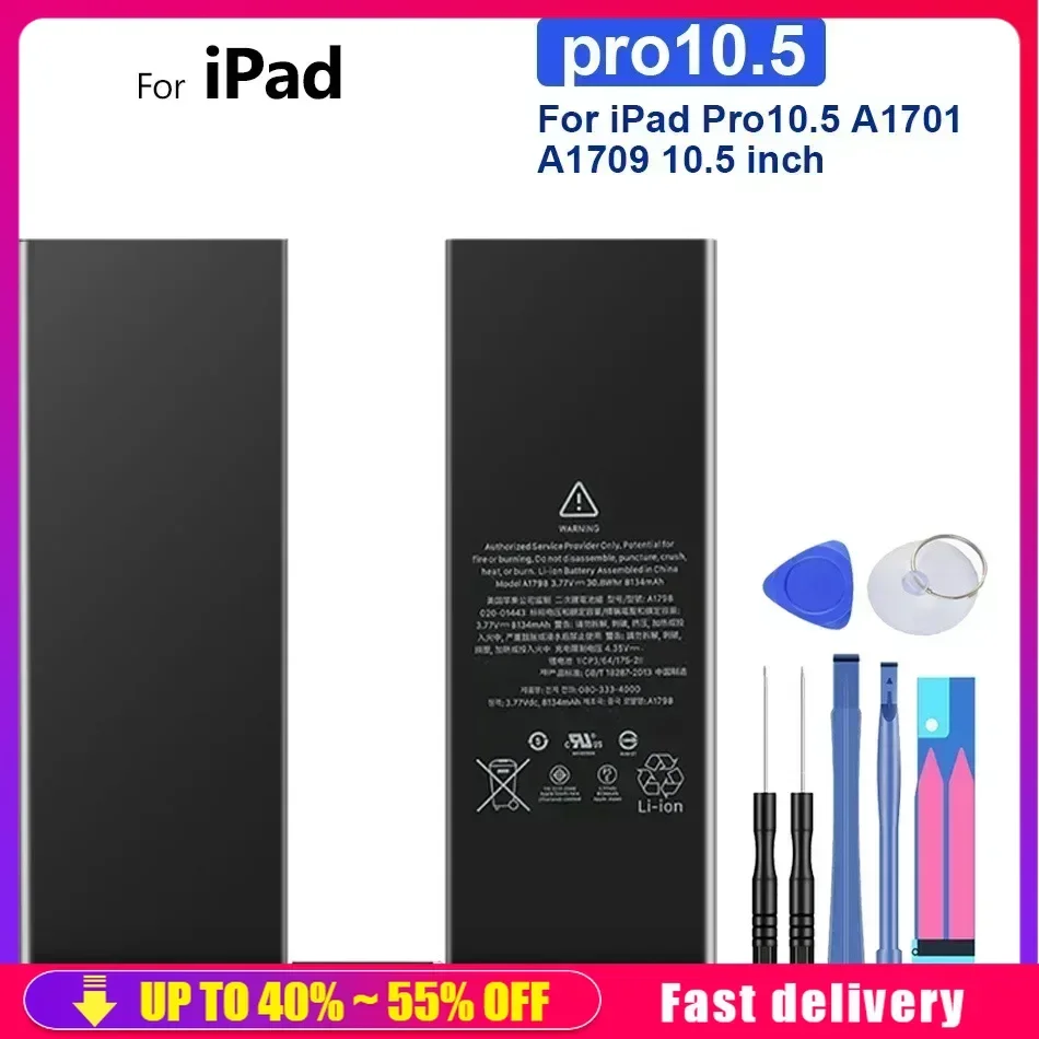 

High Quality Replacement Tablet 8134mAh Rechargeable Portable Battery For Apple iPad Pro 10.5 inch A1701 A1709 Batteries