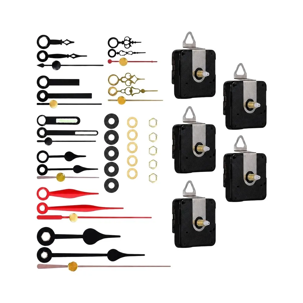 Quartz Clock Movement Kit Silent Operation 56mm Square 16mm Thick Includes For Mini Hands for Small Clock Projects
