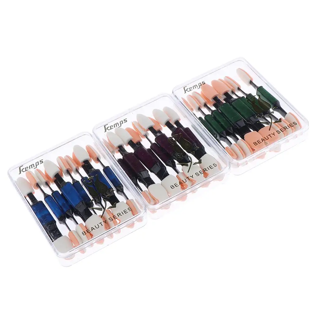 Confezione da 4-6 10 pezzi applicatore per ombretti monouso con spazzola in spugna a doppia estremità