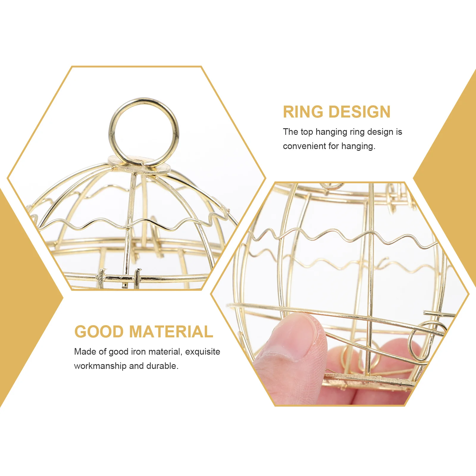 

3Pcs Hanging Suet Ball Holder Bird Feeder Creative Iron Wire Garden Balcony Outdoor Wild Bird Feeder Suet Balls Holder