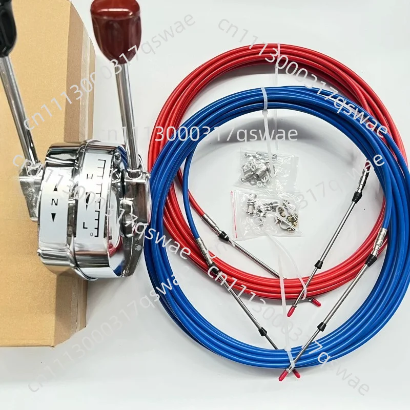 Dual Lever Marine Throttle Head Boat Shift Cable Remote Control Controller