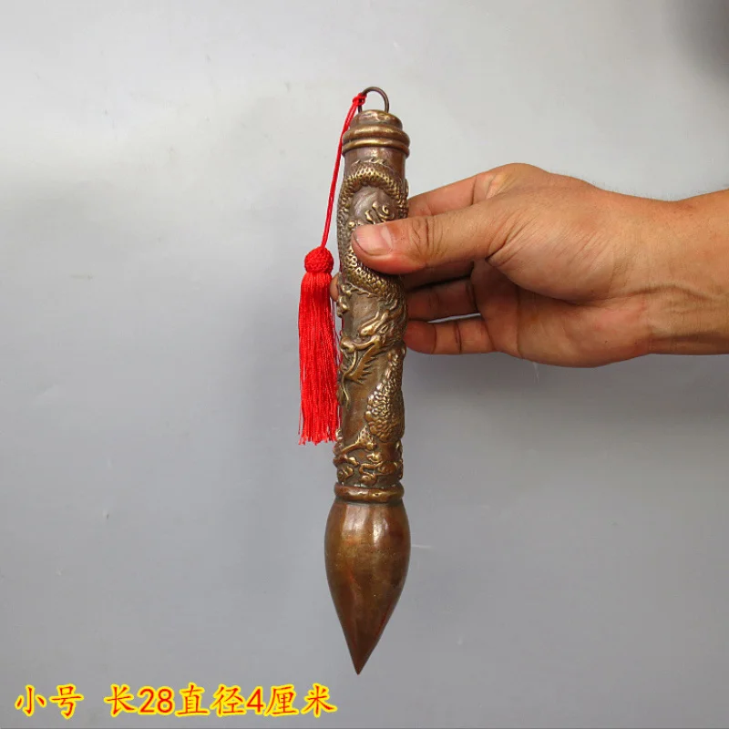 

Оптовая продажа с фабрики, чистое большое домашнее офисное украшение, медная кисть с рисунком дракона, ручка Wenchang S
