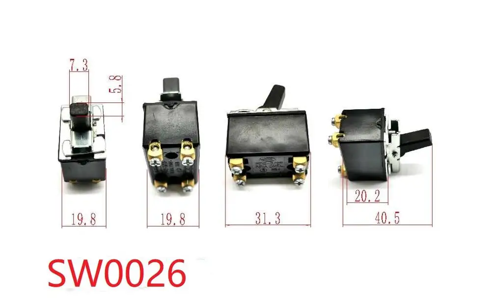 

5PCS SW0026 Angle Grinder Switch Power Switch Accessories Electric Chain Saw Cutting Machine Switch