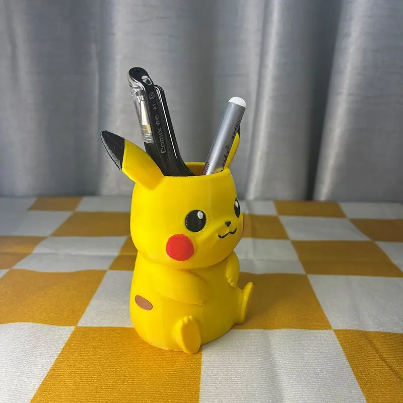 Pokémon pencil holder shaped storage, cute cartoon desktop ornament, student makeup brush organizer, collectible decoration view 3