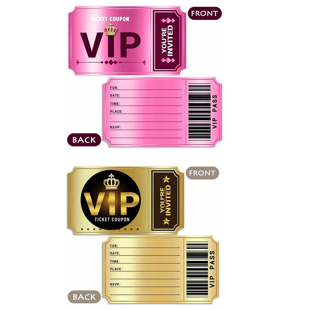 2/12/24 قطعة بطاقات دعوات الحفلات مع مغلفات موضوع حفلة عيد ميلاد الاحتفال الفيلم VIP دعوات الحفلات #6