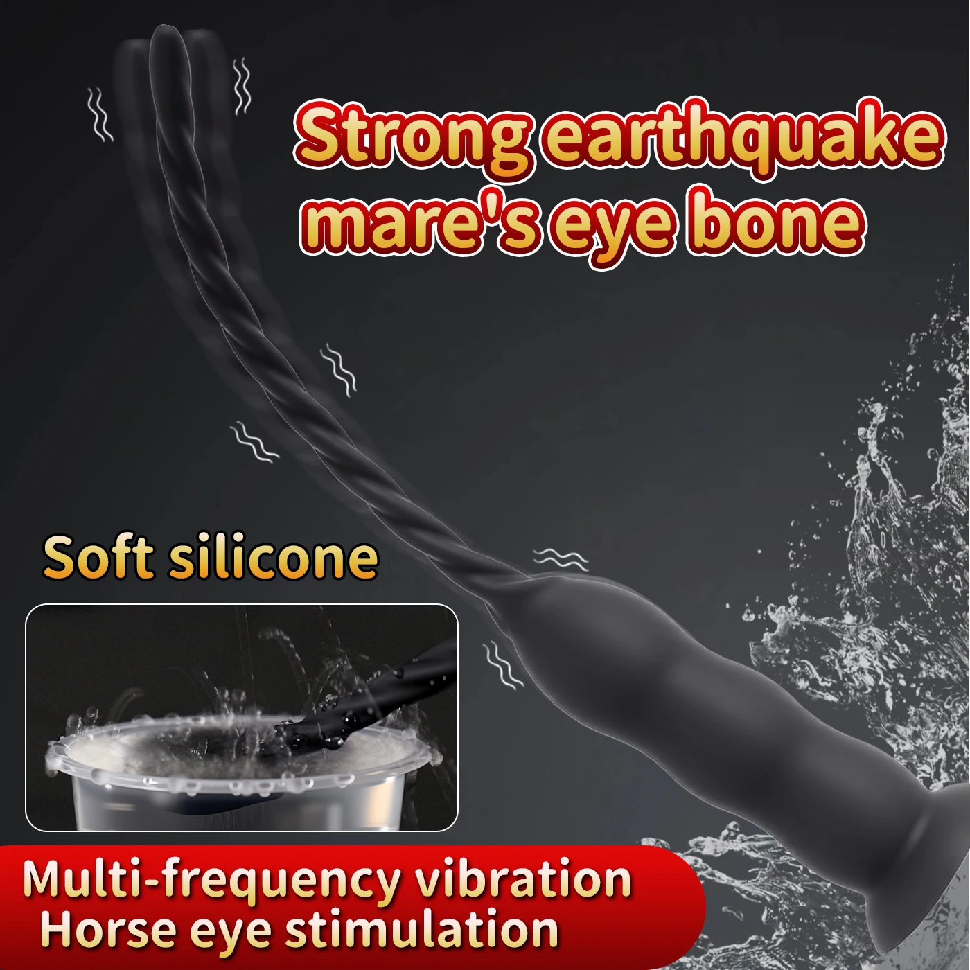 سيليكون لعبة استثارة القضيب قوية مجرى البول المكونات الكهربائية المتوسع هزاز تدليك الحصان العين ألعاب جنسية لعبة الجنس الرجال الاستمناء 18 +