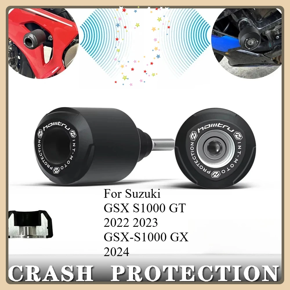 

Защита от столкновений мотоцикла для Suzuki GSX S1000 GT 2022 2023 GSX-S1000 GX 2024, защита от падения колес, алюминиевый нейлон