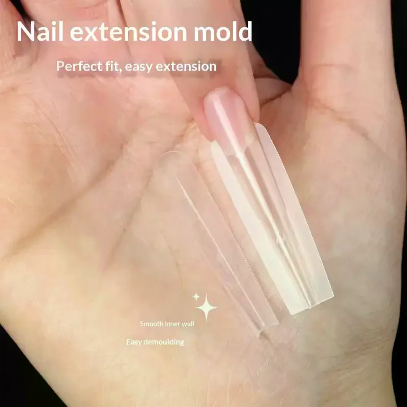 140/280 قطعة ساندويتش أشكال أظافر مزدوجة ملحقات-أشكال مزدوجة قالب سفلي طويل مربع اللوز مسمار الفن أشكال مانيكير أداة #4