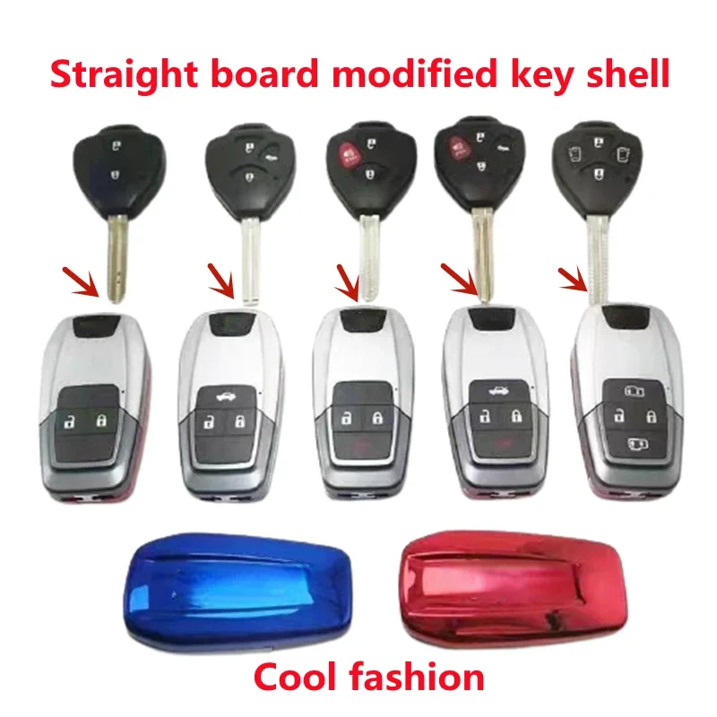 Per Toyota Car Key Shell Case Corolla Camry RAV4 Auris Prado Tarago REIZ Crown Avalon Venza Upgrade Ferrari Type Flip