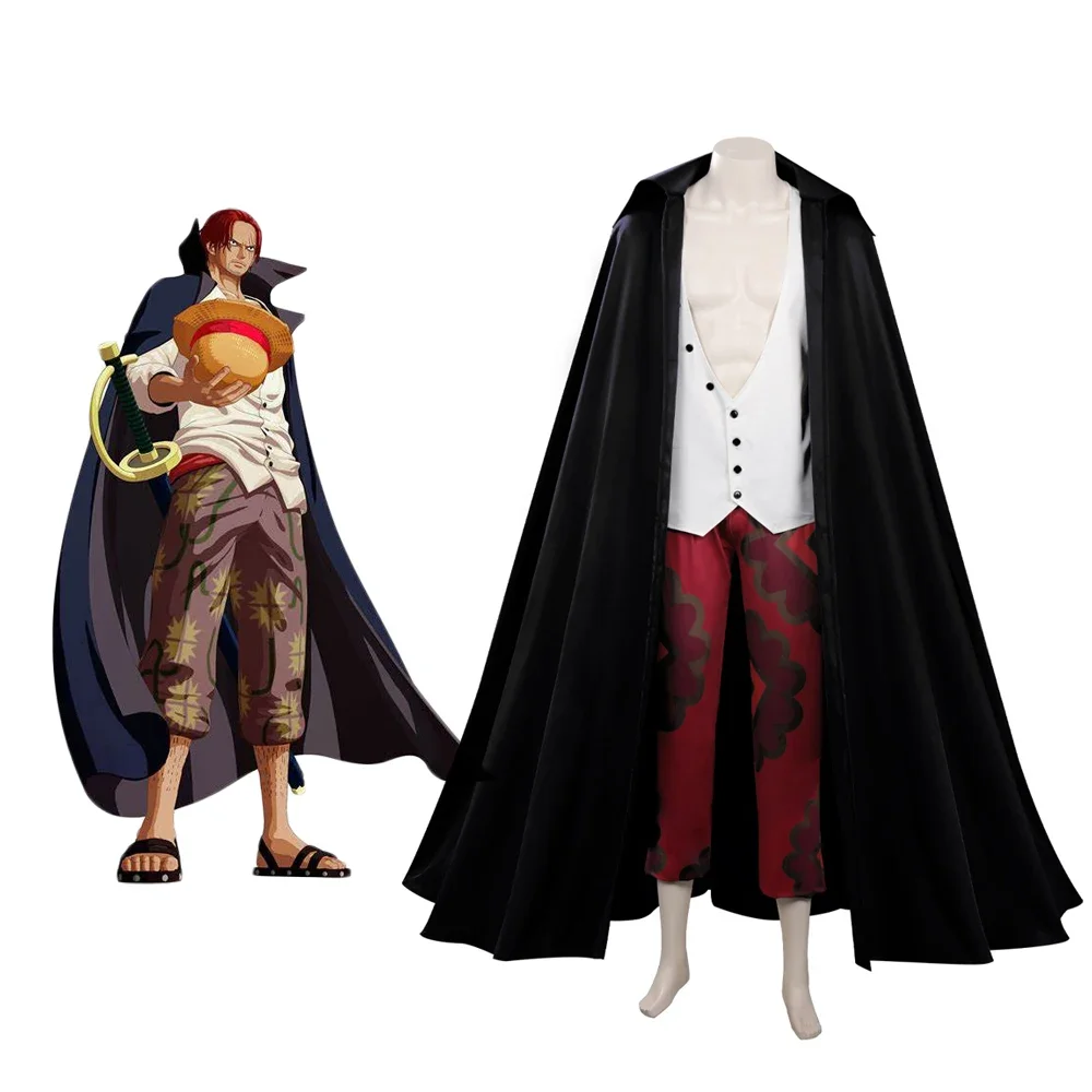 

Film Red Shanks Cosplay Costume Cloak Suit Full Set Custom Made for Unisex