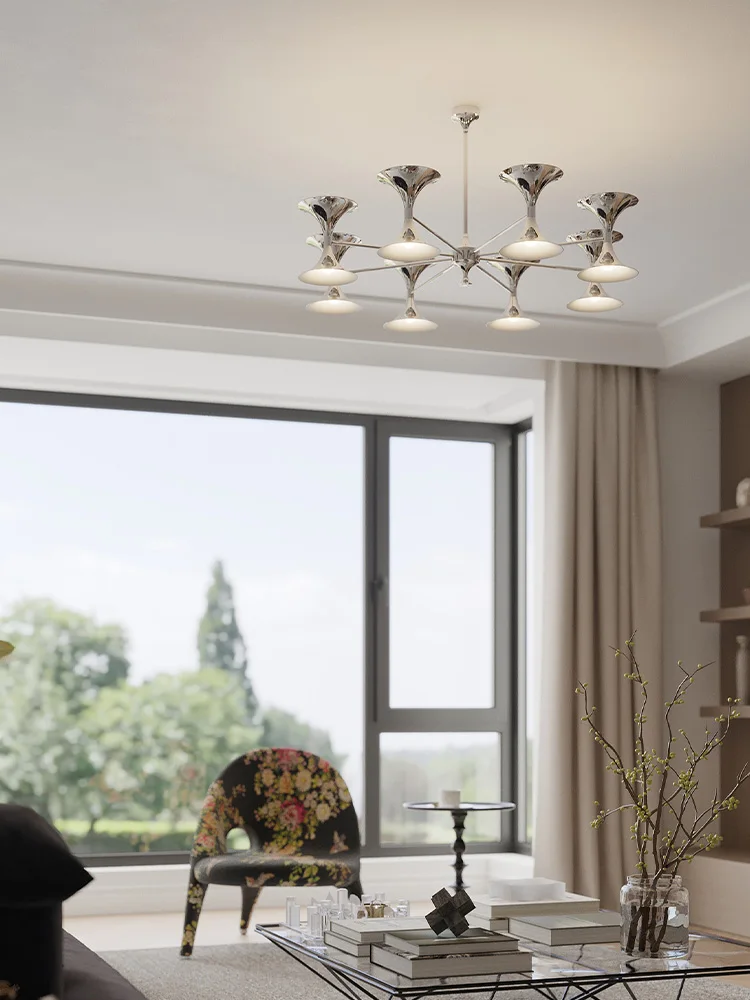 Home original Bauhaus medieval living room pendant light, space age metallic bedroom study light