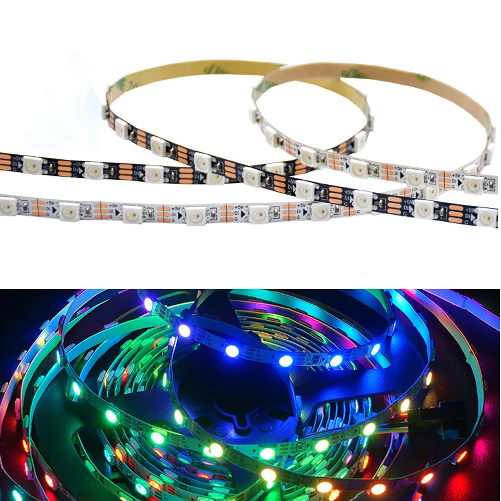 full color Narrow 3/4mm PCB SK6812MINI 3535 ARGB Led Strip light WS2812 RGB Individually Addressable Dream Color Pixel WS2812B