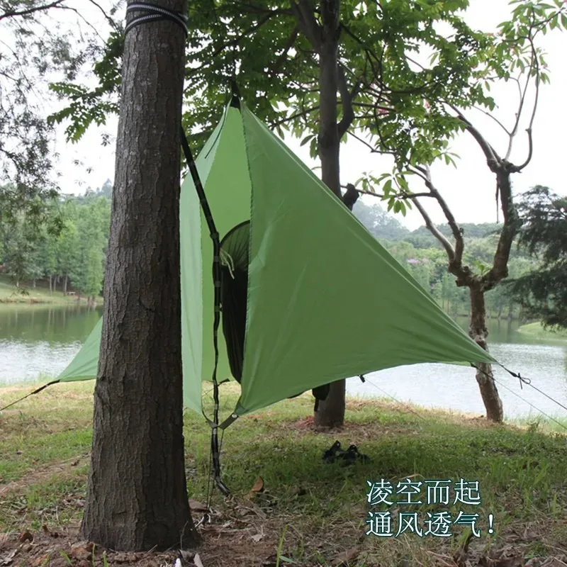 TRAVELER-toldo de 410x290cm para acampar al aire libre, tienda de campaña de vida salvaje, alfombra de suelo, March dosel, Bushcraft