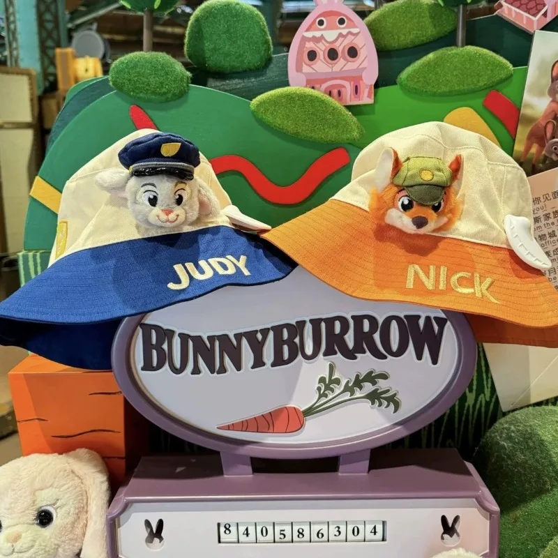 ديزني قبعة جديدة جودي Firefox نيك الصيف التظليل الكرتون لطيف الترفيه تنوعا السفر في الهواء الطلق واسعة حافة قبعة زوجين هدية